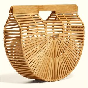 Cult Gaia Tan Bamboo Bag